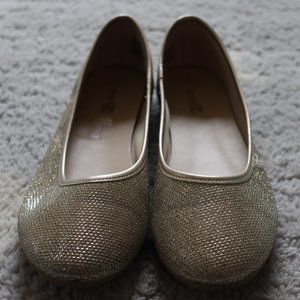 Gold Ballet Flats Girls Size 4.5
